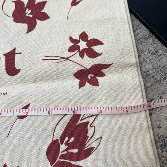 Pact  Earth's Favorite Reusable  100% Organic Cotton  Tote Bag  Red Flowers NWT - Picture 10 of 13